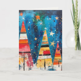 Abstrakt Julkort med Design Helgkort