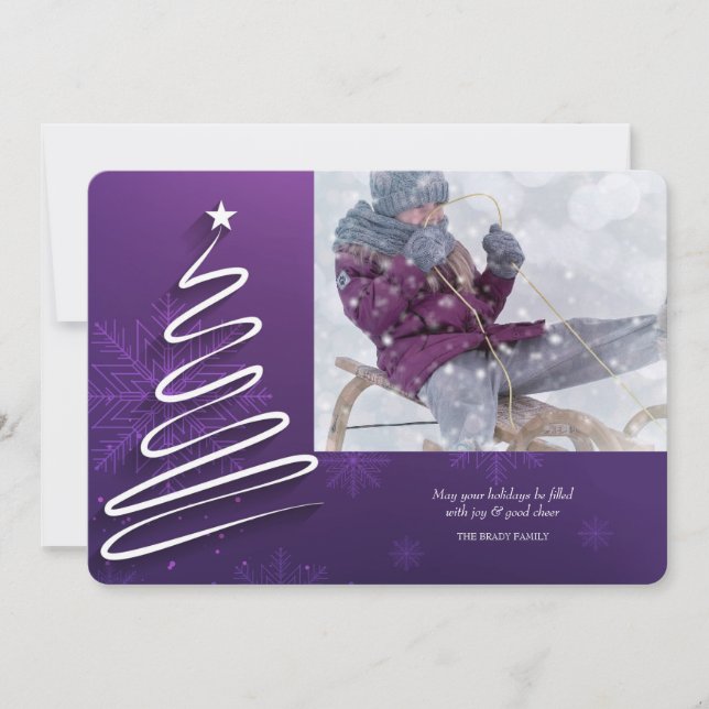 Abstrakt julkort med träd på temat semester (Framsida)