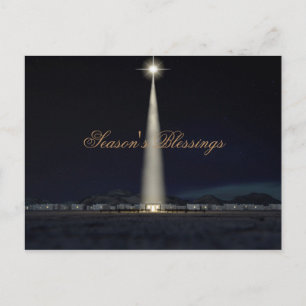Abstrakt julNativitystall och stjärna Helg Vykort