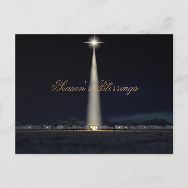 Abstrakt julNativitystall och stjärna Helg Vykort (Framsida)