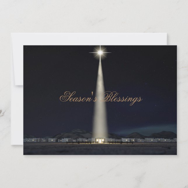 Abstrakt julNativitystall och stjärna Julkort (Framsida)