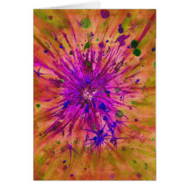 Abstrakt Julstjärnans vattenfärg Hälsningskort