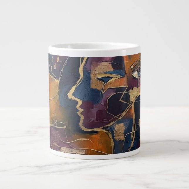 Abstrakt  jumbo mugg (Framsidan)