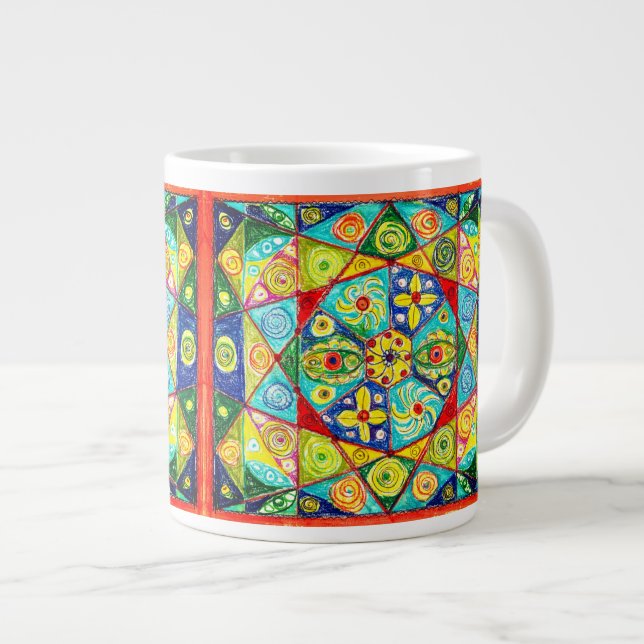 Abstrakt Jumbo Mugg (Framsida höger)