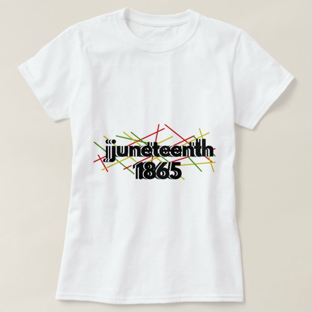 Abstrakt Juneteenth 1865 Frihetsdag Firande Des T Shirt (Design framsida)