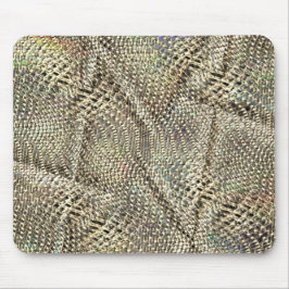 Abstrakt jute med lätt gyllene metall-färgkastning musmatta