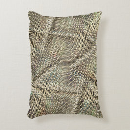 Abstrakt jute med lätt gyllene metall-färgkastning prydnadskudde