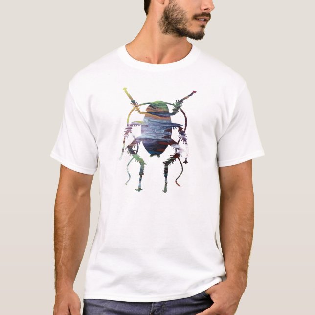Abstrakt kackerlackaSilhouette T Shirt (Framsida)