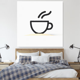 Abstrakt Kaffe Kopp design Canvastryck