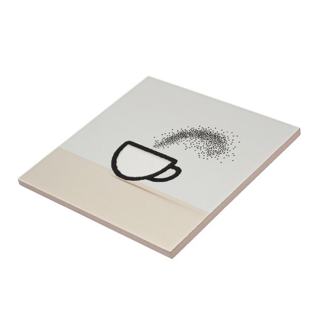 Abstrakt Kaffe Kopp design Kakelplatta (Sidan)