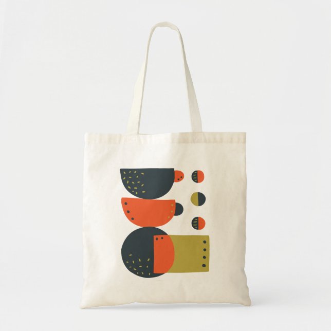 Abstrakt Kaffe koppar Tote Bag Tygkasse (Framsidan)