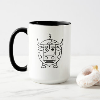 Abstrakt Kaffe/Te-kopp med Ovetande Tjurnstdesign Mugg
