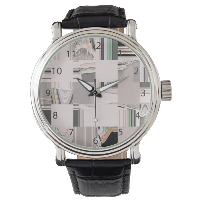 Abstrakt Kakelkonst Armbandsur (Framsida)