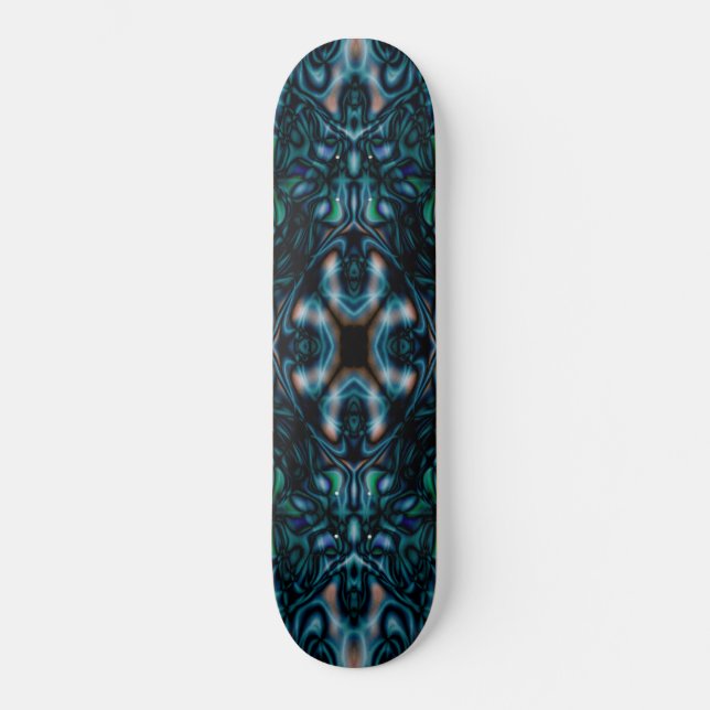 Abstrakt kaleidoscope figurer mönster skateboard bräda 19,5 cm (Framsida)