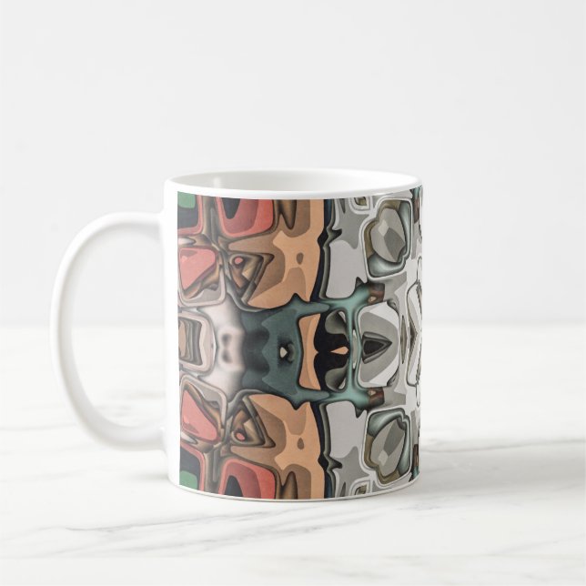 Abstrakt Kaleidoscope Kaffemugg (Vänster)