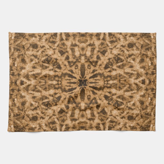 Abstrakt kaleidoscope päls mönster kökshandduk (Horisontell)