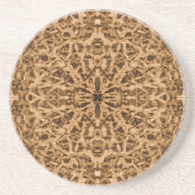 Abstrakt kaleidoscope päls mönster underlägg (Framsidan)