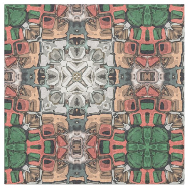 Abstrakt Kaleidoscope Tyg (Närbild)