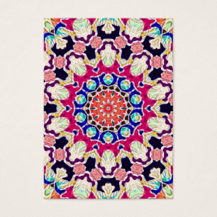 Abstrakt KaleidoscopeMandala för multifärgad Visitkort
