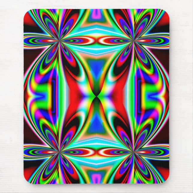 Abstrakt Kaleidoskop, färgstark design-11438 Musmatta (Framsidan)