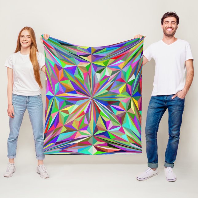 Abstrakt kaleidoskop fleecefilt (På plats)