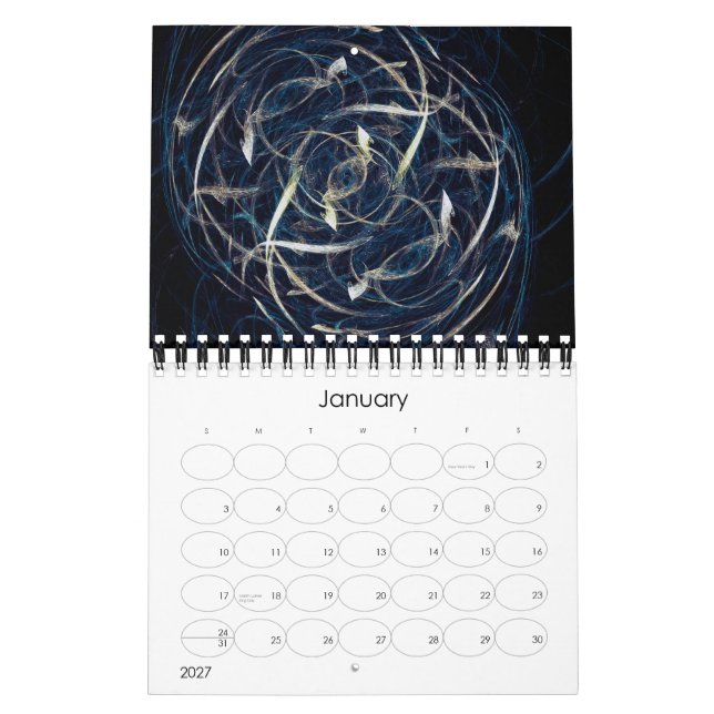 Abstrakt kalender 2010 (Jan 2027)