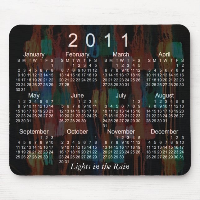 Abstrakt kalender 2011 musmatta (Framsidan)