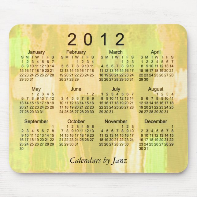 Abstrakt kalender 2012 musmatta (Framsidan)