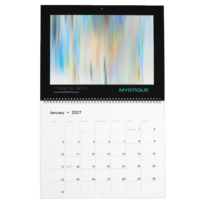 Abstrakt kalender för konst 2015 (Jan 2027)