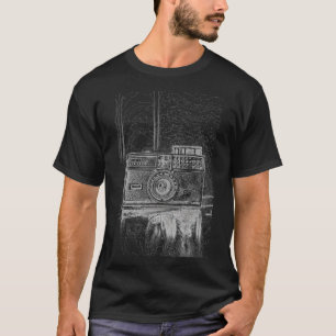 Abstrakt kameratryckmanar skjorta t shirt