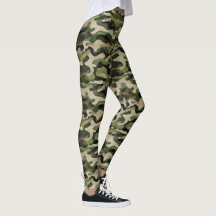 Abstrakt kamouflage grön modern streetwear-mönster leggings
