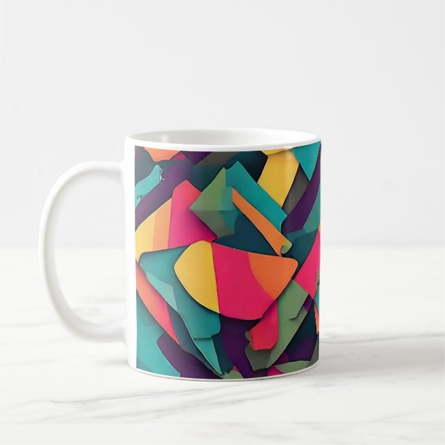 Abstrakt kamouflage kaffemugg (Vänster)