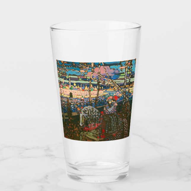 Abstrakt Kandinsky Riding lite färgstark Glaskopp (Framsida)