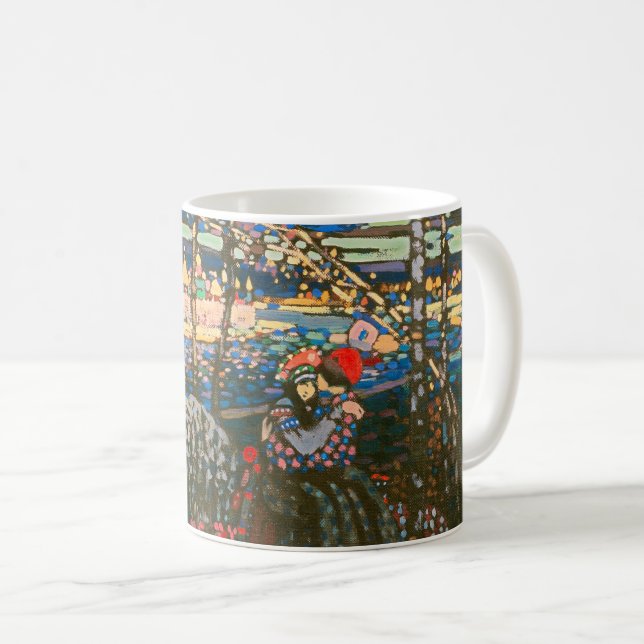 Abstrakt Kandinsky Riding lite färgstark Kaffemugg (Framsida höger)