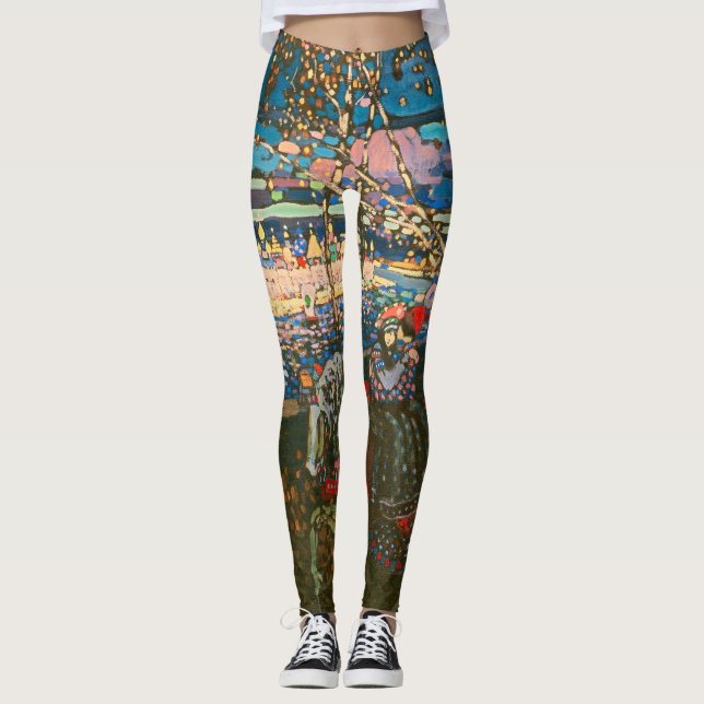 Abstrakt Kandinsky Riding lite färgstark Leggings (Framsida)