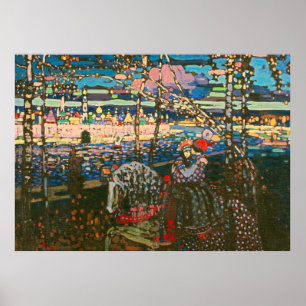 Abstrakt Kandinsky Riding lite färgstark Poster