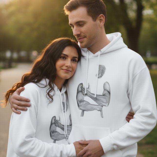 Abstrakt Känslomässig Kram Hoodie (Skapare uppladdad)