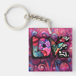 Abstrakt Kärlek Ord Graffiti Valentine Blommigt Ro