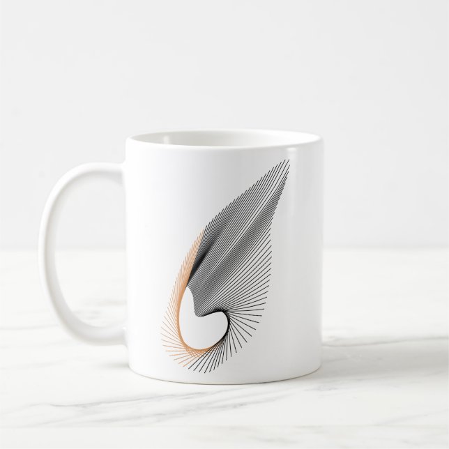 Abstrakt kärleksmönster: Modernt sömlöst hjärta Kaffemugg (Vänster)