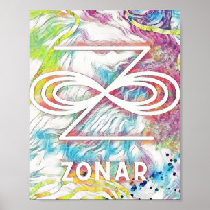 Abstrakt Karuna Reiki Zonar Poster