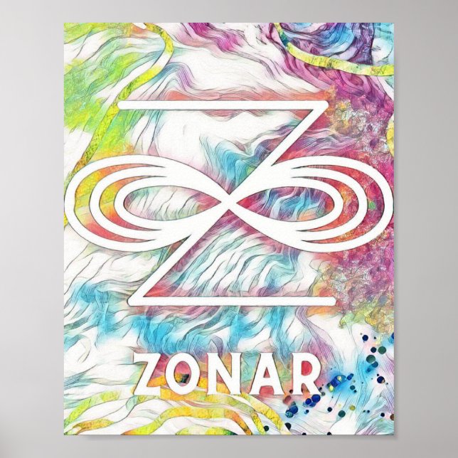 Abstrakt Karuna Reiki Zonar Poster (Framsidan)