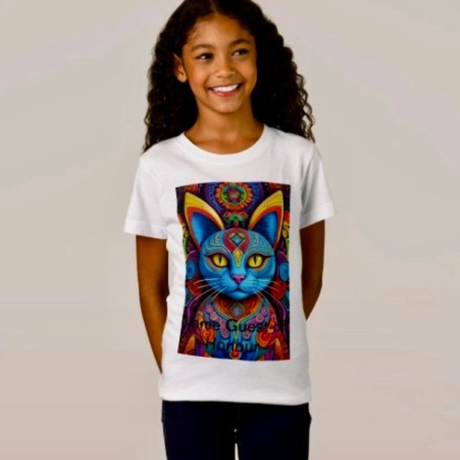 Abstrakt katt med gula ögon  t shirt (Comfy tri-blend women’s tee feminine fit, scoop neck, short sleeves, relaxed fit.  
)