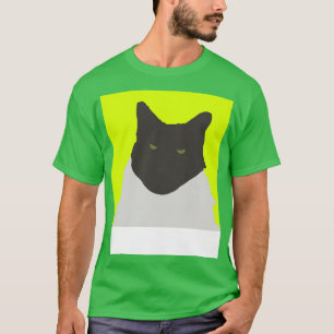 Abstrakt Katt på Gult T Shirt