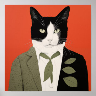 Abstrakt Katt Poster