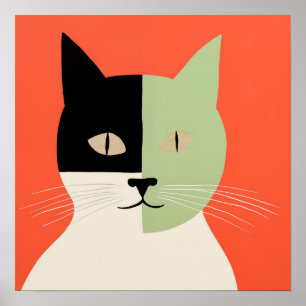 Abstrakt Katt Poster