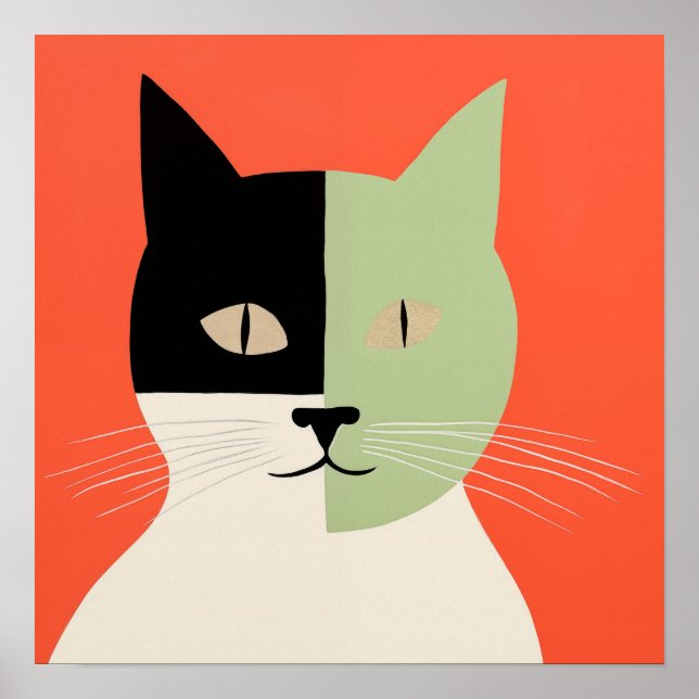 Abstrakt Katt Poster (Framsidan)