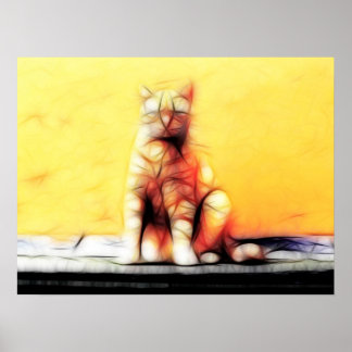 Abstrakt Katt Poster