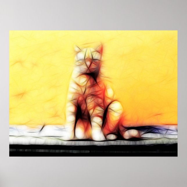 Abstrakt Katt Poster (Framsidan)