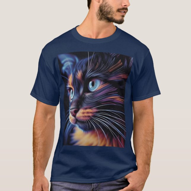 Abstrakt Katt T Shirt (Framsida)