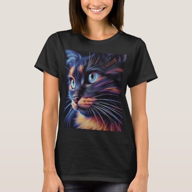 Abstrakt Katt T Shirt (Framsida)